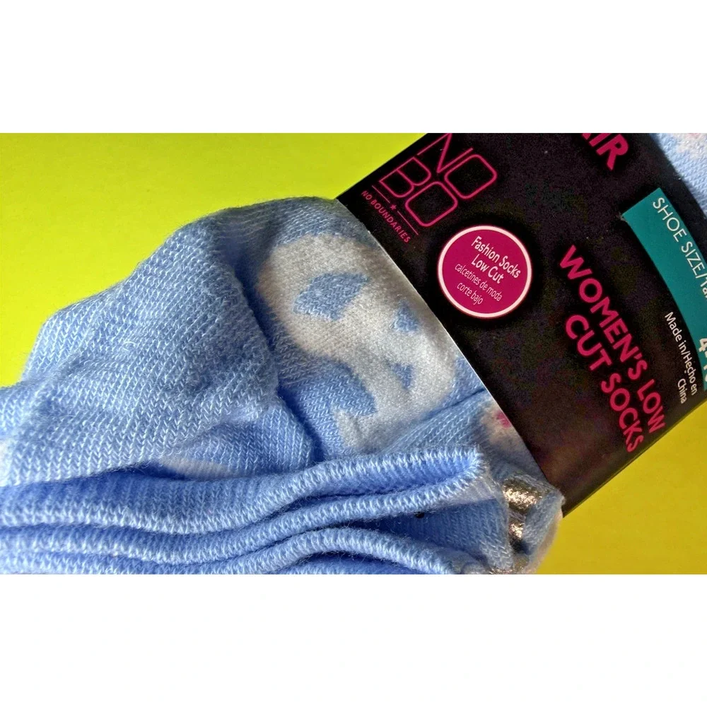 No Boundaries Women's Low Cut Socks 10 Pair Pack Shoe Size 4-10 Peace Floral NIP